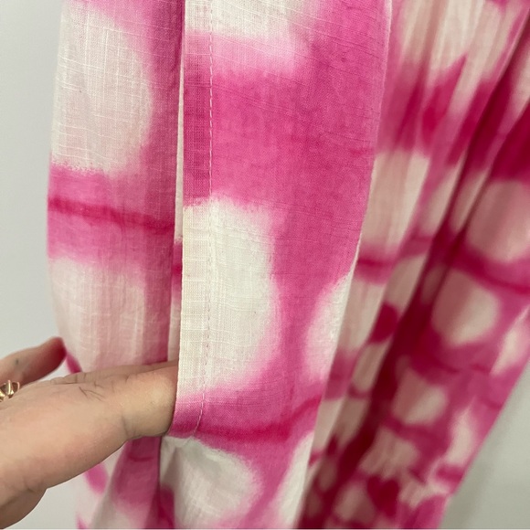 Anthro M Maeve Geneva Maxi Dress Sundress 0878 Pink White Circles Anthropologie - Picture 4 of 11